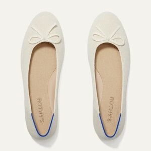 Rothy's Cream Bow Flats
